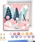 Framed Paint by Numbers Kit for Adults, Christmas Acrylic Paint by Numbers on Canvas, Santa Oil Painting with Brushes, Adults Paint-by-Number Kits for Home Wall Decor (4PCS 8x8inch)